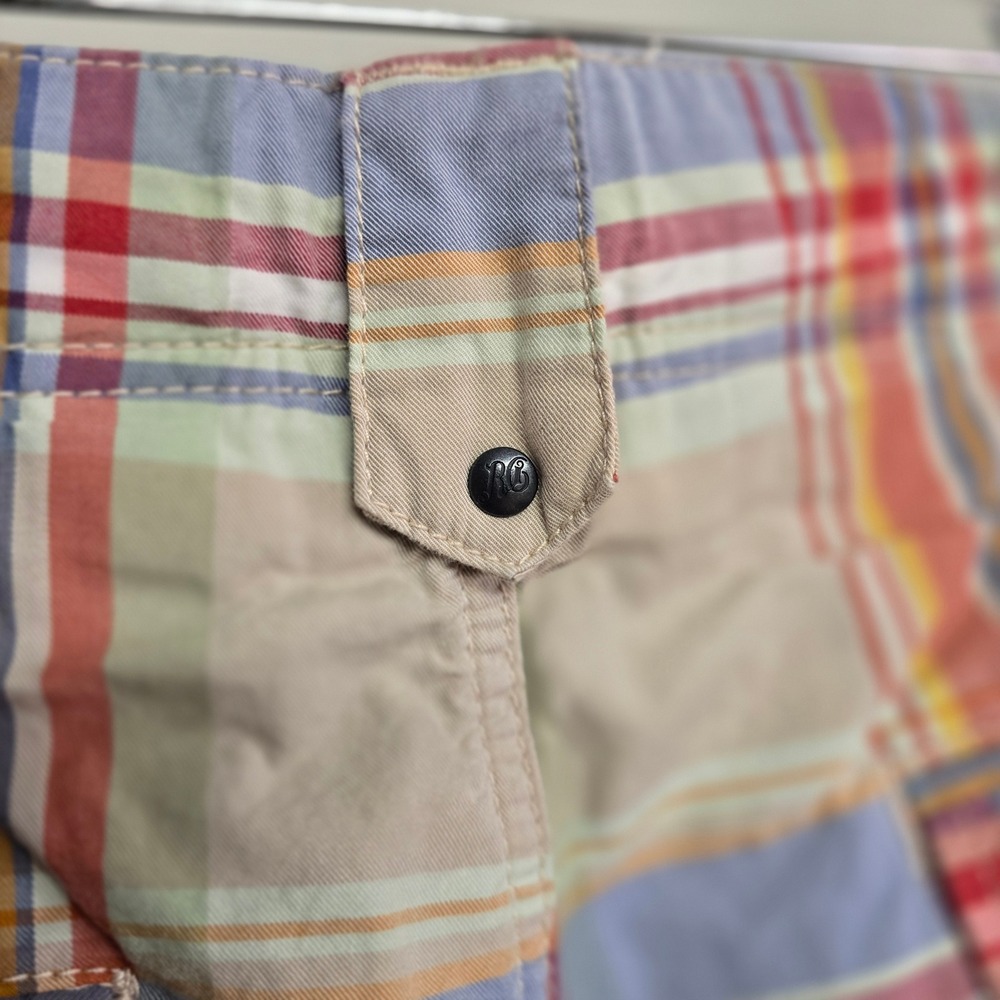 Robert Graham Plaid Shorts Mens 36 Multicolor Bicycle Trim Preppy Summer Casual - Picture 5 of 15